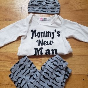 Mommy's new man outfit set